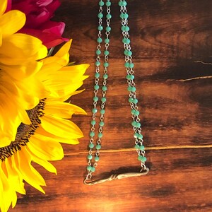 Hand Forged Twisted Bar Necklace