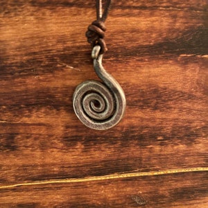 Hand Forged Spiral Pendant