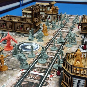 Zombicide Undead or Alive (pacote completo, 15 casas mais o vagão)