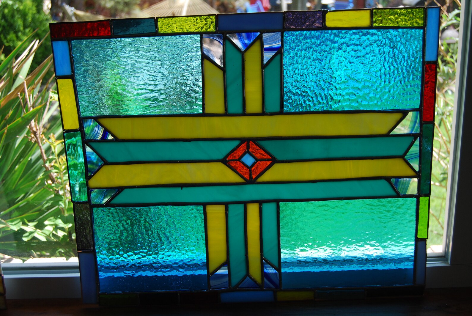 Zia Symbol Stained Glass Etsy