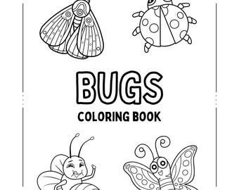Kolorowanka Bugs dla dzieci | Kolorowanki owadów do druku | Aktywność domowa Nature | Pobierz plik PDF