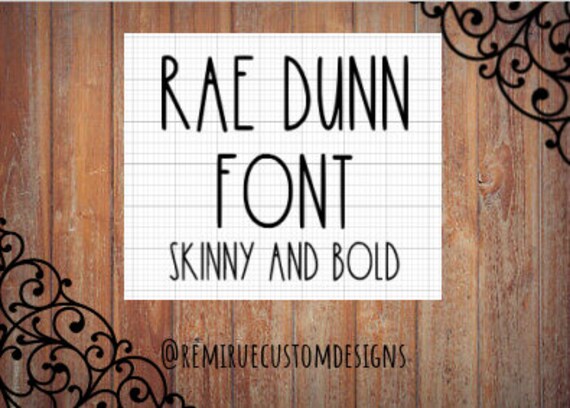 Rae Dunn Inspired Font Download Skinny and Bold fonts Rae | Etsy