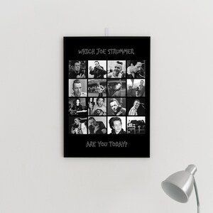 Joe Strummer Poster Design The Clash Wall Art Which Joe Strummer Are You Christmas Gifs Printable Digital Art Punk Band Instant Download