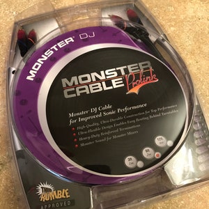 Monster Cable DJ Prolink 6ft 2m New Old Stock Never Opened