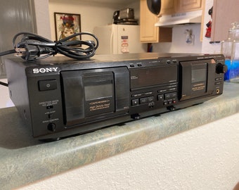 1999 Sony Dual Stereo Cassette Deck TC-WE435 with New Belts Installed