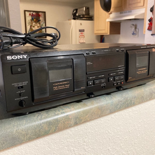 1999 Sony Dual Stereo Cassette Deck TC-WE435 mit neuen Bändern installiert