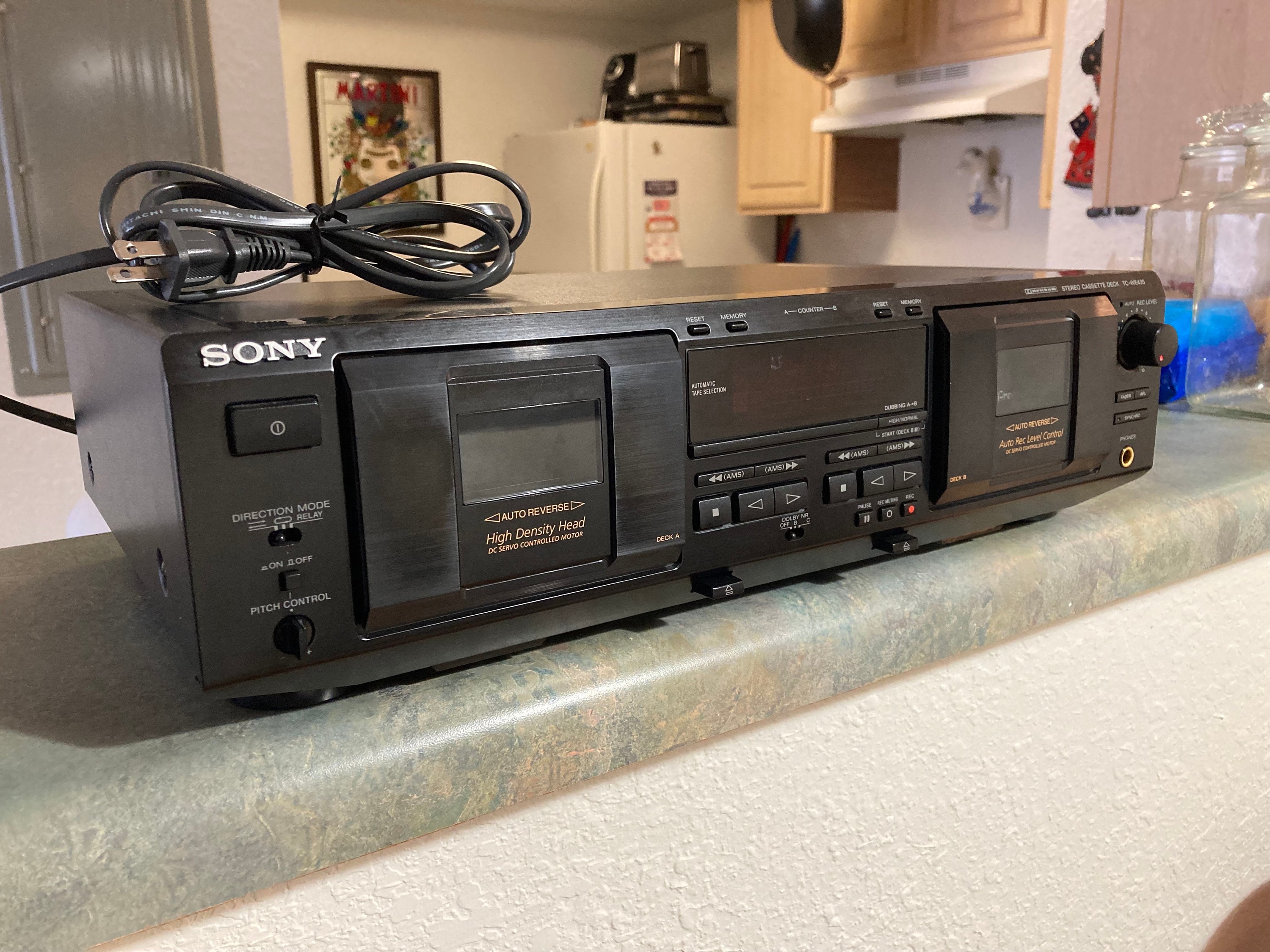 1999 Sony Dual Stereo Cassette Deck TC-WE435 With New Belts