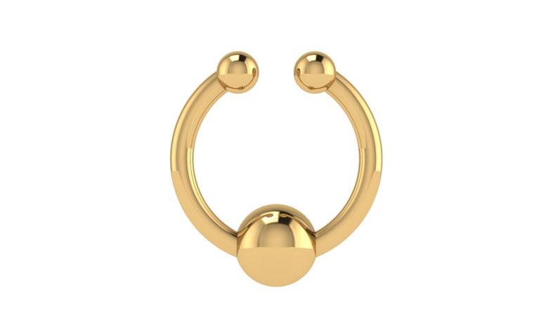 14k Septum 14K Solid Gold Nose Ring Gold Septum Rose Gold Septum Nose Ring Horseshoe Septum White Gold 14k Nose Ring Septum Ring