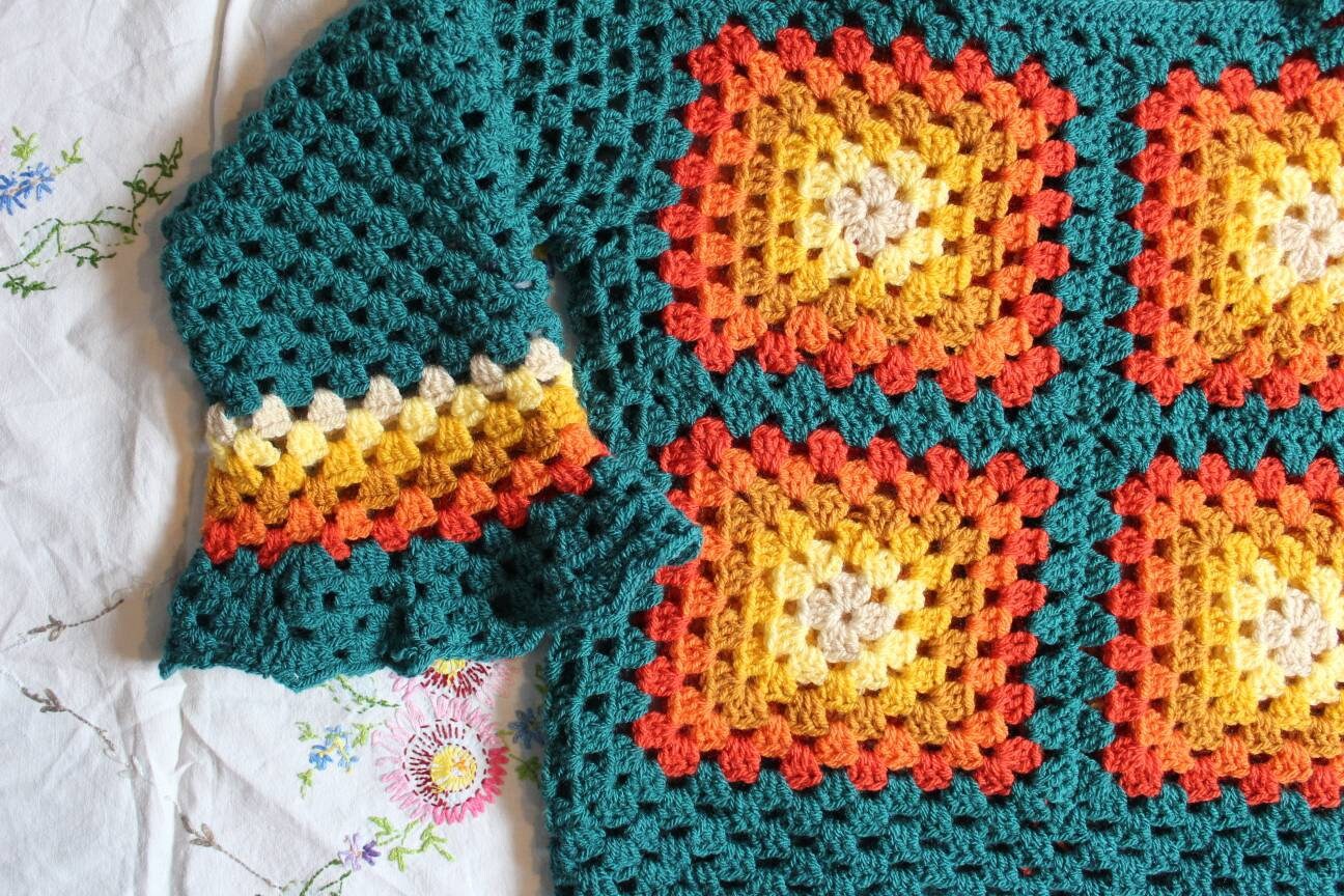 Layla CUSTOM Handmade Crochet Jumper 70s Retro Inspired Etsy Canada