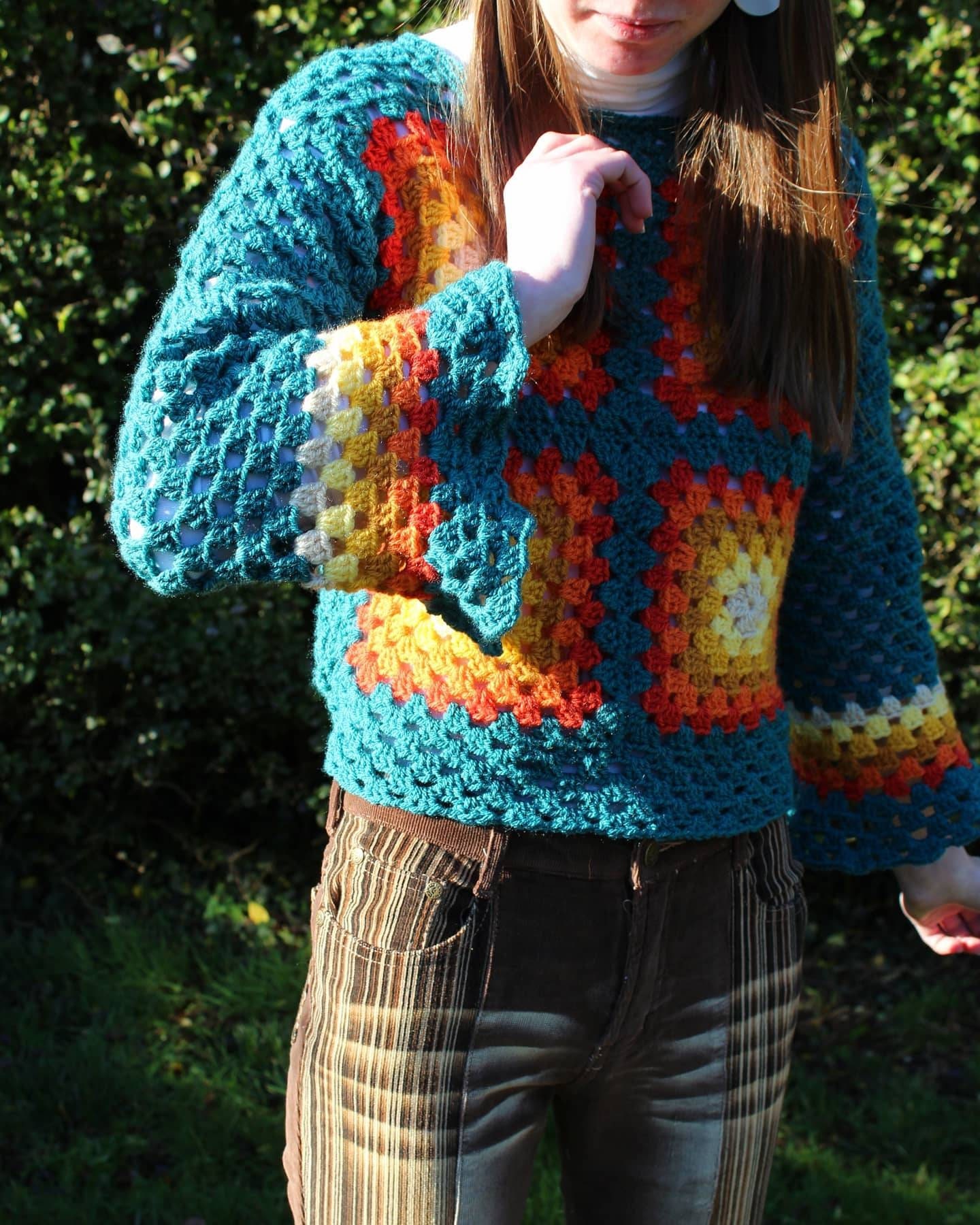 Layla CUSTOM Handmade Crochet Jumper 70s Retro Inspired Etsy Canada