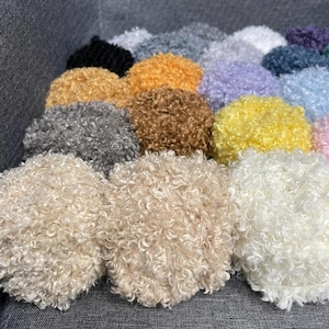 Teddy-Lockengarn | Plüsch-Kunstpelz Loop-Garn | Weiches Flauschiges Häkelgarn