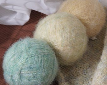 Mohair Silk Lace Yarn | 1 Ball (35g / ~310m) | Fluffy Halo Lace Weight Yarn | Knitting & Crochet