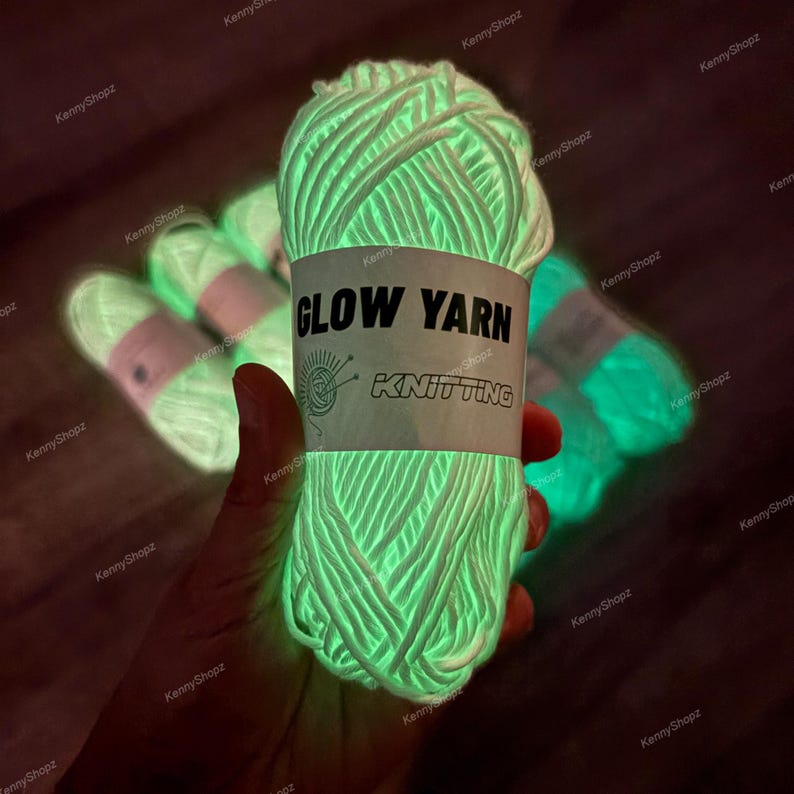 Led Yarn UV Reactive Glow Yarn | 1 Bundle (50g) | Glow in the Dark Yarn for DIY ...