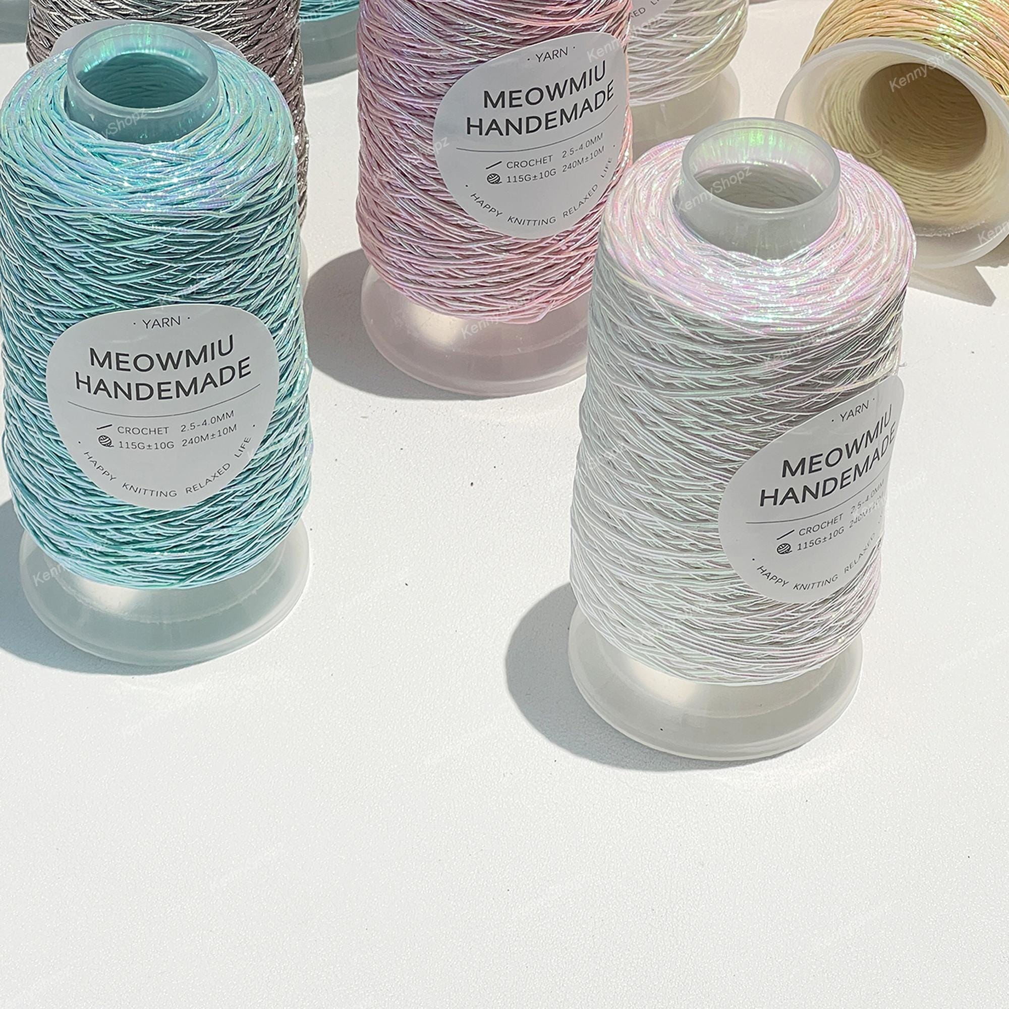 Metallic Braid Thread | Non-stretch Shimmery Yarn | 1 Roll (100g ...