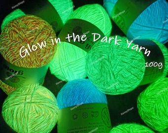 Glow in the Dark Yarn | UV Reactive Yarn | 1 Bundle (50g) | 2mm or 4mm | Crochet, Knitting & Craft Supplies