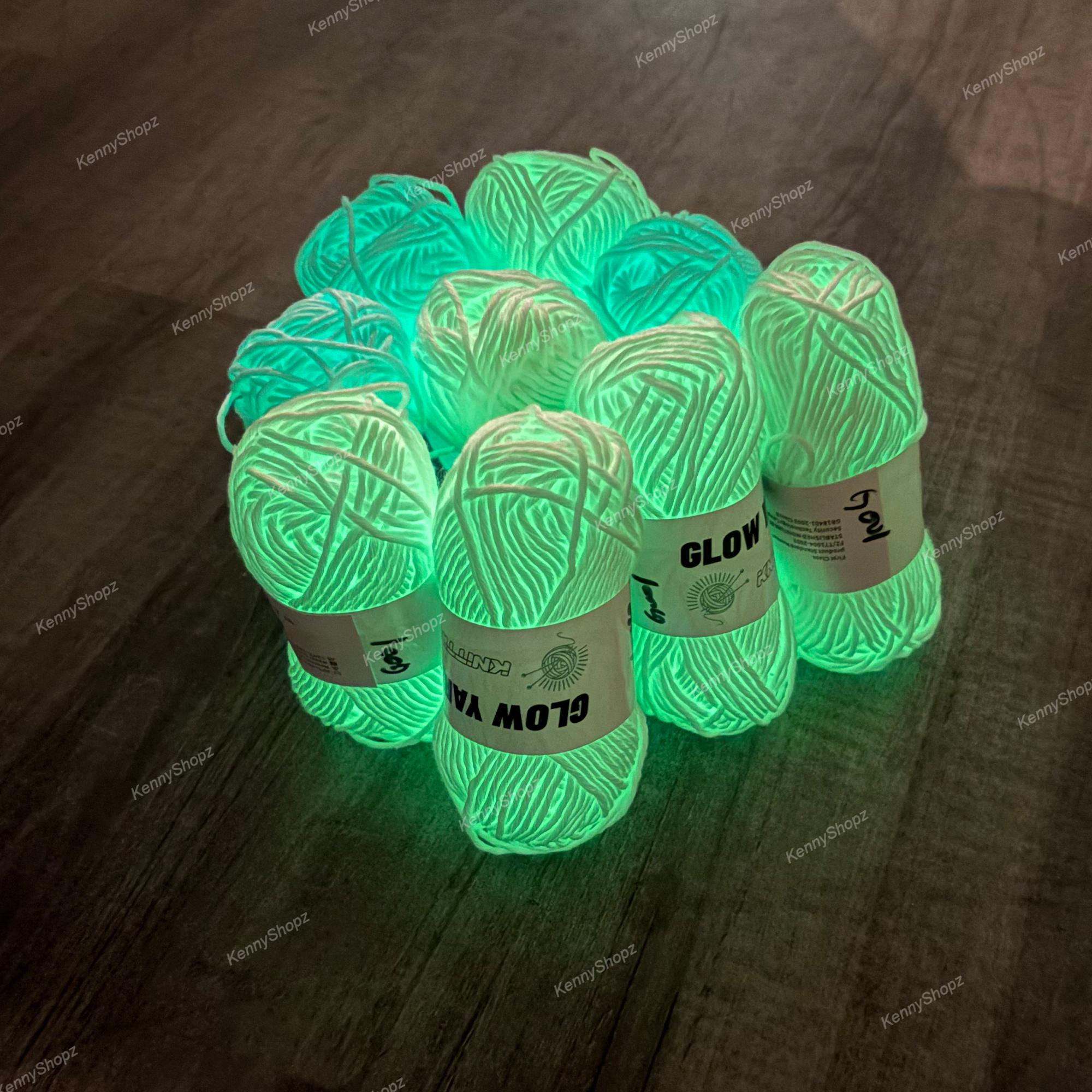 Led Yarn UV Reactive Glow Yarn | Glow in the Dark Thread Yarn | 50g Bundle | for ...