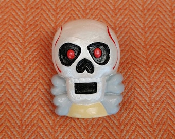 Skull figurine, hand-painted