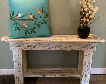 Rustic reclaimed wood bench, farmhouses style bench, country style bench,