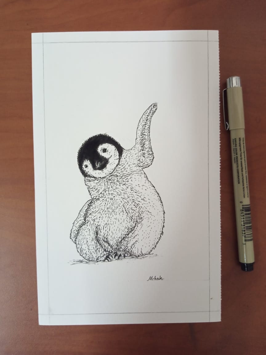 Original Pen and ink drawing illustration of a cute baby Etsy