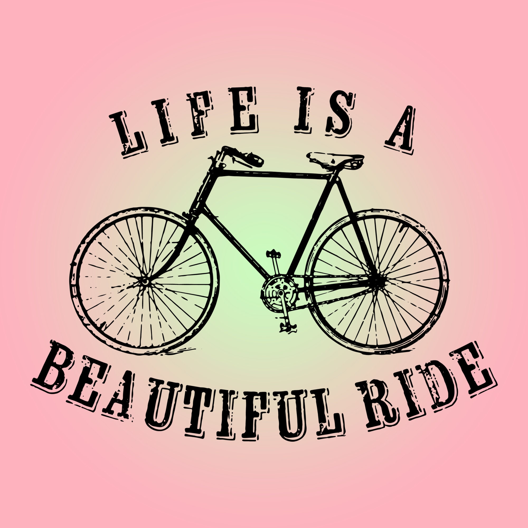 Life Is A Beautiful Ride Bicycle Vintage Svg Bicycle Svg Etsy