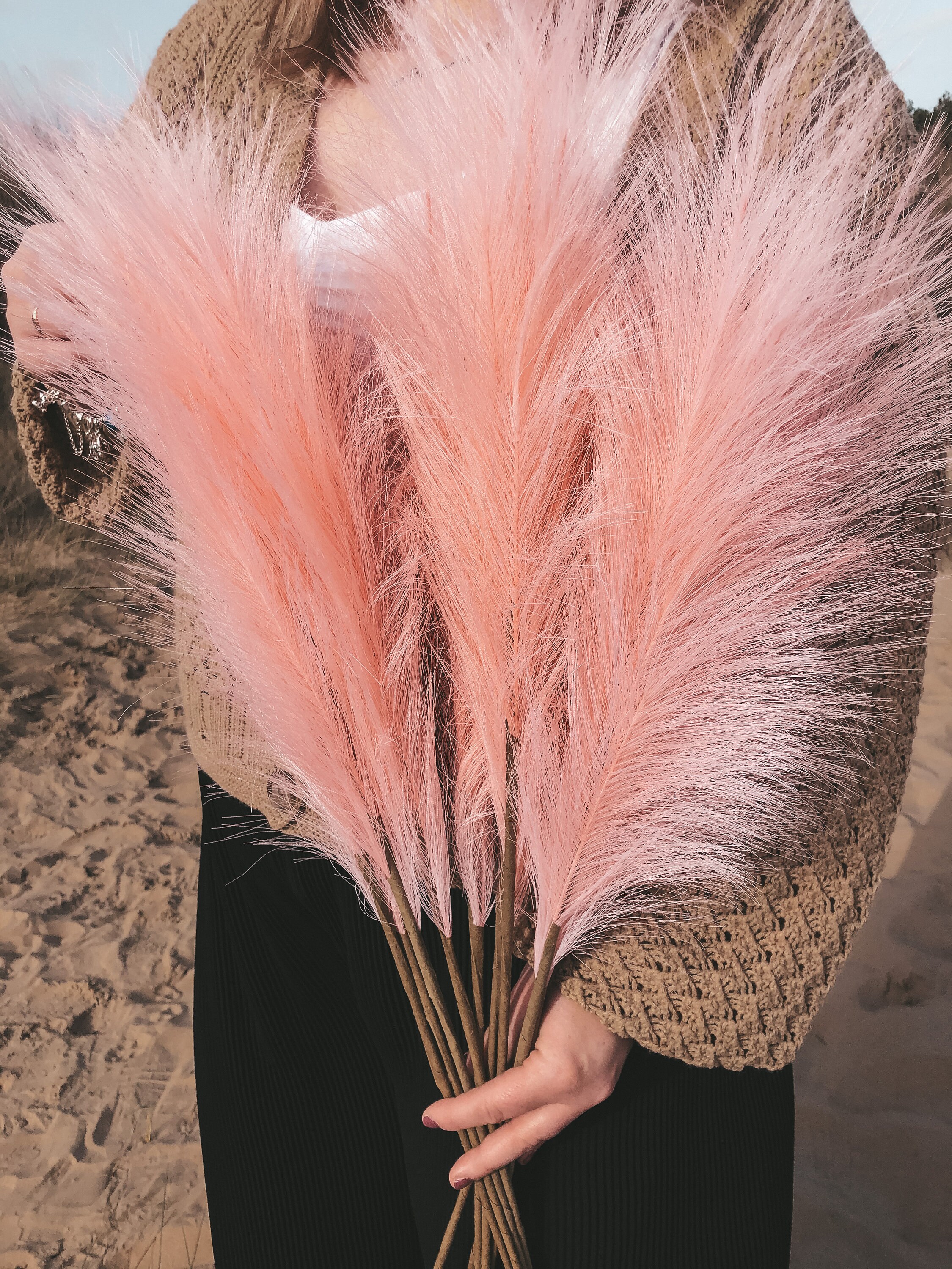 Soft pink FAUX PAMPAS GRASS 70 cm artificial pampas grass Etsy