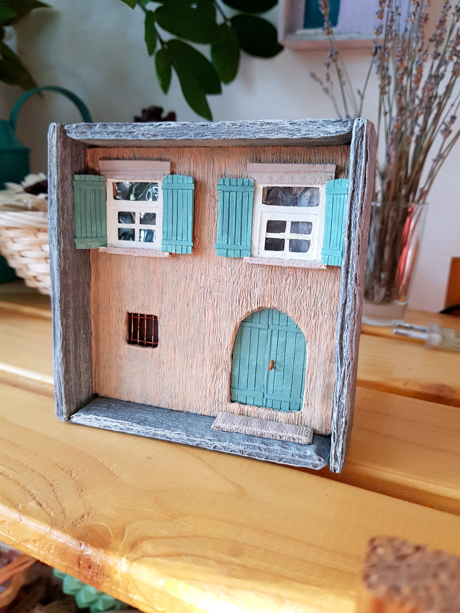 Shadow Box Art Diorama 3d Wall Art Miniature House Rustic Etsy