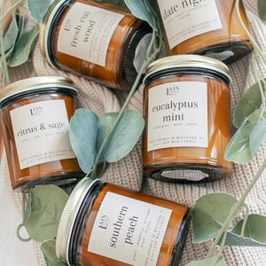 8 oz Soy Wax Candle | Scented | Wood Wick | Eco-friendly | Phthalate Free | All Natural