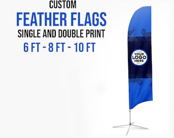 Custom Feather Flags – Waterproof, UV-Resistant Event Signage