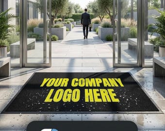 Felpudo con logotipo personalizado para empresa: impermeable, antideslizante