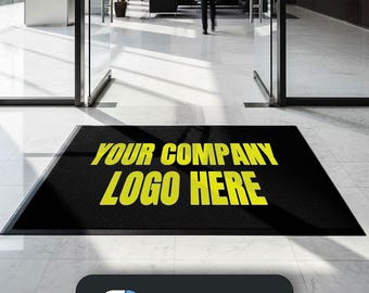 Felpudo empresarial con logotipo personalizado: alfombra de entrada personalizada, alfombra corporativa