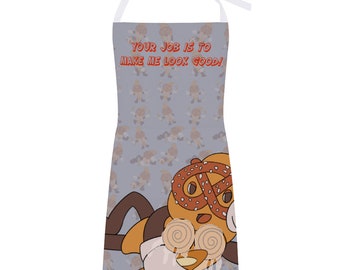 Bitchy Croissant Adult-Sized Apron with Pocket