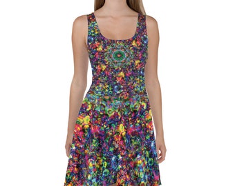 Hitty-Missy Printed Skater Dress