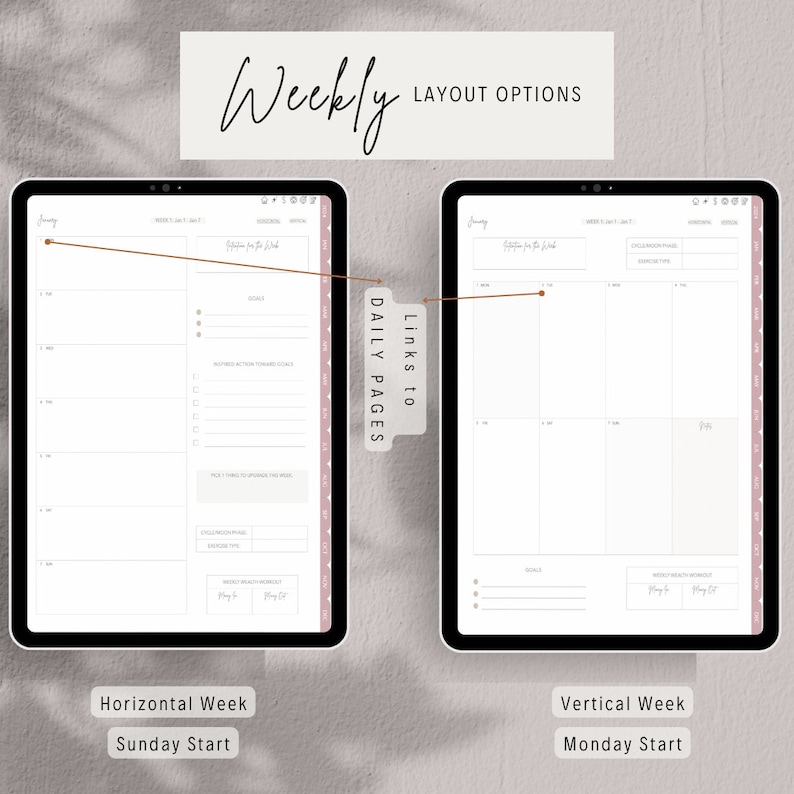 2024 Dated Digital Planner 2024 Calendar iPad Planner Goodnotes Planner