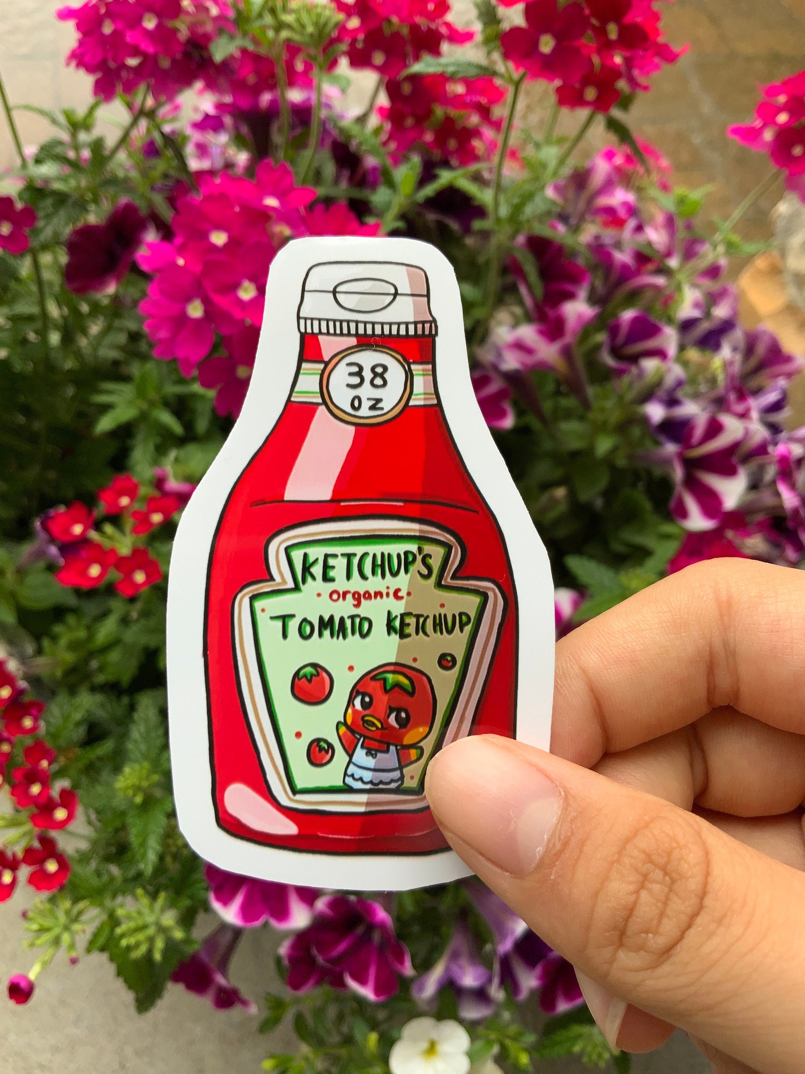 Ketchup animal crossing sticker Etsy