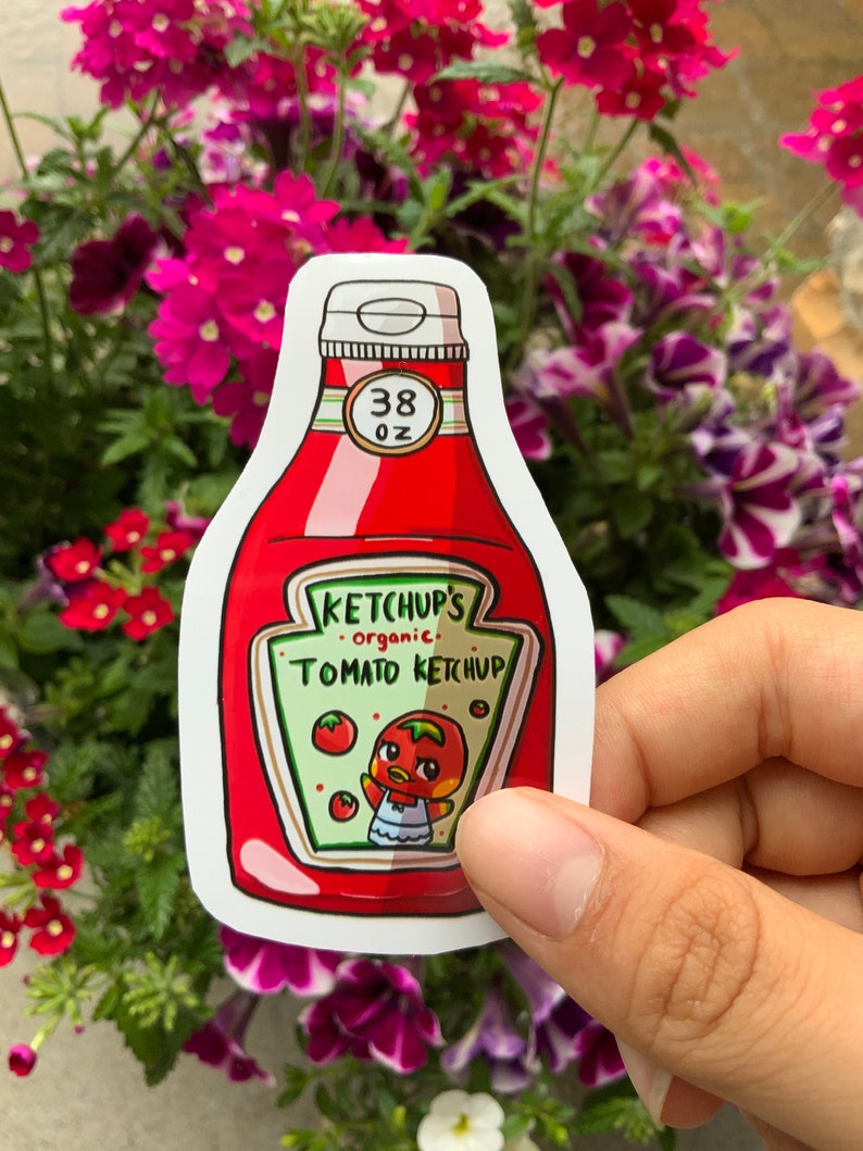 Ketchup animal crossing sticker Etsy