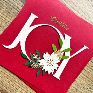 Cartão “WHITE CHRISTMAS JOY”, saudações de Natal, cartão de feliz Natal, cartão de boas festas, cartão de presente de Natal, cartão de felicitações