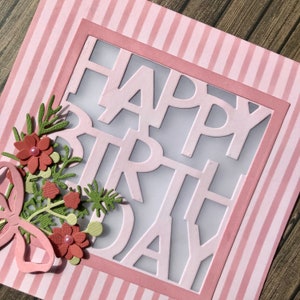 Tarjeta “FELIZ CUMPLEAÑOS”, tarjeta de feliz cumpleaños, tarjeta de aniversario, tarjeta de cumpleaños hecha a mano