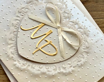 Personalisierte Hochzeitskarte "WEDDING HEART", Hochzeitswünsche, Hochzeitskarte, Jubiläumskarte, Goldenes und Silbernes Jubiläum