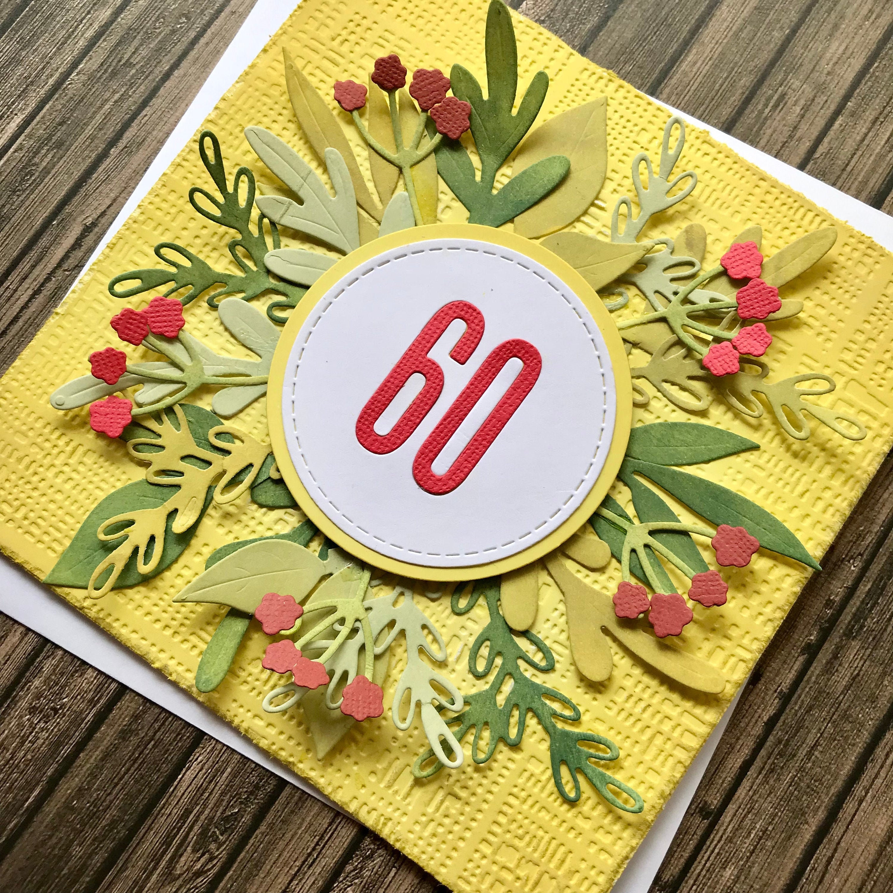 Biglietto di auguri per il 60° compleanno della figlia - Biglietto di auguri per il 60° compleanno blu e viola per la figlia - Biglietto di auguri per il compleanno della figlia