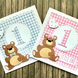 Carte de voeux enfant personnalisée "DOUCE PETIT OURS", carte baby shower, cadeau baby shower, baby party, anniversaire bébé