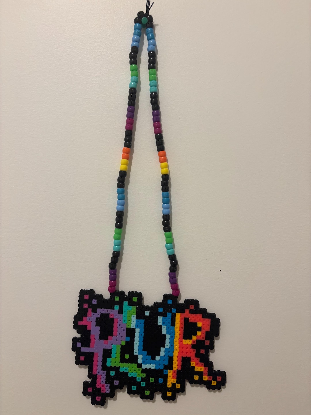 Plur Perler Necklace Rave Kandi EDM Handmade - Etsy