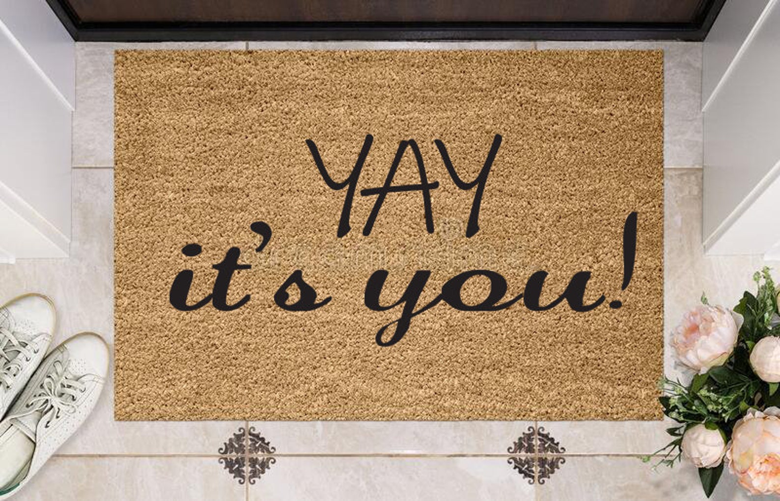 Yay It's You Doormat Custom Doormat Housewarming Gift Etsy