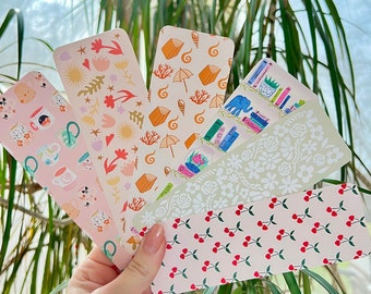 Bookmark Set *Pick 3* Part 2 | Handmade | Boho | Retro | Funny | Gift for her | Bookworm | 2x6 inch.