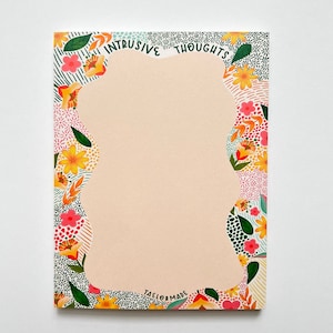 Notatnik Intrusive Thoughts Floral 4,25 x 5,5 cala | Artykuły papiernicze | Funky Floral | Zabawny