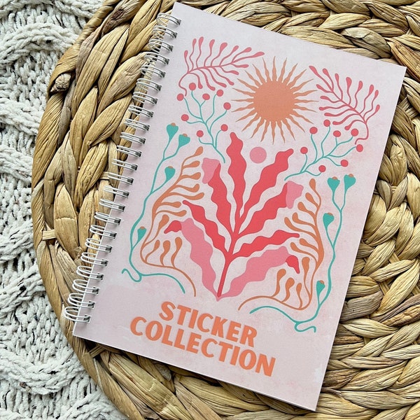 Sticker Collection Paradise Design | Reusable Sticker Book | Sticker Collection | Aesthetic | Stationery | 5.83x8.27 inch. | A5