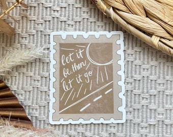 Let It Be, Then Let It Go Sticker | East Side Of Sorrow | Zach Bryan | Lyrics | Stamp  2.5x3 in.