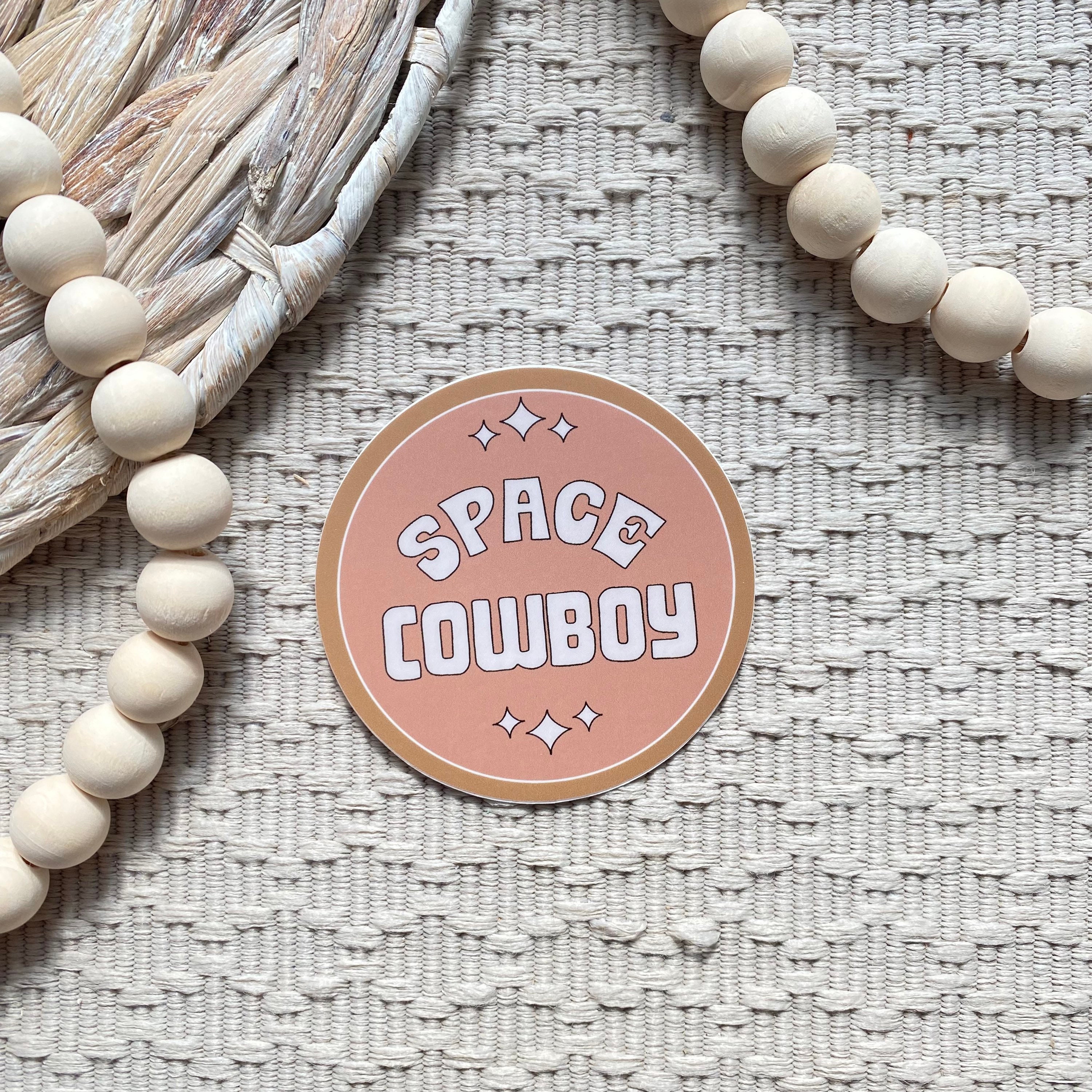 Space Cowboy Sticker Retro Desert Boho Aesthetic Vinyl | Etsy