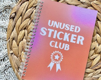 Unused Sticker Club | Reusable Sticker Book | Sticker Collection | Aesthetic | Stationery | 5.83x8.27 inch. | A5