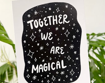 Together We Are Magical Card | Cute | Aesthetic | Funny | Gift for Her | Love | Valentine’s Day | Anniversary | 4.25x5.5