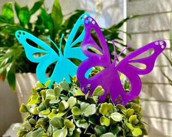 Butterfly Acrylic Garden Stake | Cute | Decoration | Plant Marker